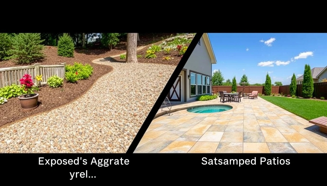 Exposed Aggregate vs Stamped Concrete for Patios Exposed Aggregate vs Stamped Concrete for Patios