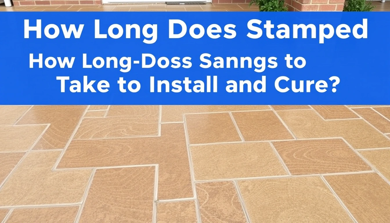 How Long Does Stamped Concrete Take to Install and Cure? How Long Does Stamped Concrete Take to Install and Cure?