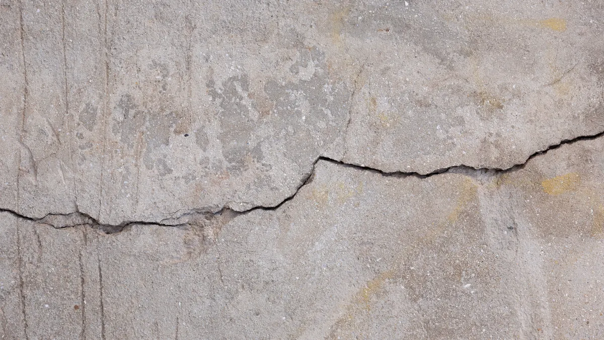 cracked concrete surface close-up