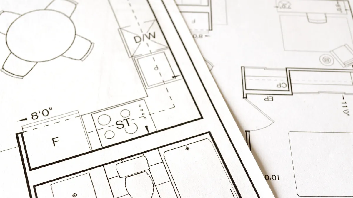 Architectural patio layout plan